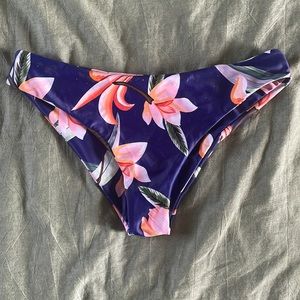 Blue floral bathing suit bottoms from SHEIN
